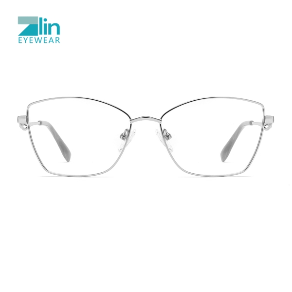 Factory Directly Ultra-Thin Metal Eyeglasses Wholesale Fashion Metallic Frame Eyewear
